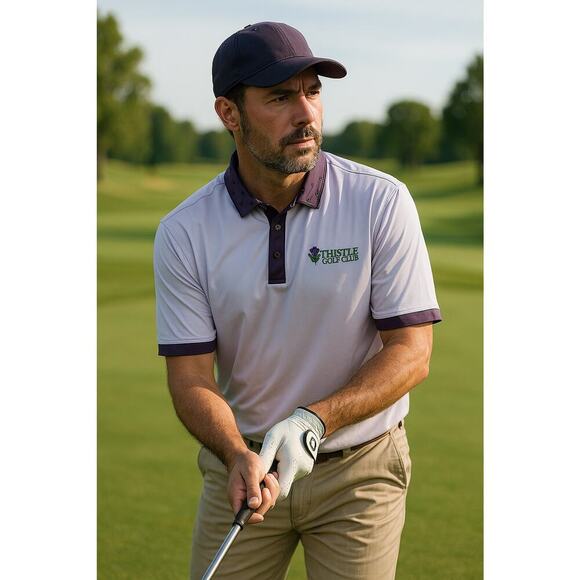 Rep 18 Thistle Golf Club Maverick Polo Large NWT - Picture 1 of 10